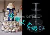 5 Tier Okrągły Elegancki Kryształ Clear Acrylic Wedding Cupcake Stand Tower / Cake Stand / Ciasto Półmisek