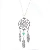 2016 Fashion hot Pendant Necklaces 4 Styles Alloy Dream Catcher girl Necklace For Women Statement Necklace Jewelry Dreamcatcher