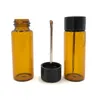 2.5in Clear/Brown Glass Pill Box Snuff Snorter Herb Tobacco Bottle Wax Oil Spice Lagring Inal Case Rökning Tillbehör Verktyg