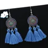 Bohemia Charm Tassel Oorbellen Dames Lichtgewicht Sieraden Hand Geweven Geometrische Lange hanger