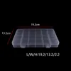 Transparent jewelry box 24 Grids ring box Nail Art Tips Rhinestones Decoration Container Pill Storage Case jewelry Box Organizer