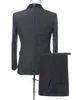 Padrinhos baratos e finos trespassados xale lapela smoking masculino ternos casamento/baile de formatura padrinho blazer (jaqueta+calça+gravata) M42
