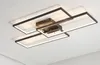 Aluminiumram Svart / Vit Färg Modern LED Taklampor för vardagsrum Sovrum 110V 220V deco Dimmerbar taklampa Fixtures Myy