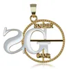 hip hop 2G Sniper Gang collane con ciondolo di diamanti per uomo ciondoli con lettere di lusso in rame placcato oro 18k con zirconi catena cubana4009170