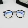 Ny retrostil Unisex Round Eyewear Frame Ultra-Light Titanium-Förkläde Nej Skruvram45-21-136For RX Prescription Glasses Full-Set Case