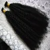 Mongolian Afro Kinky Curly Hair 2st Inga Weft Peruvian Hair Bundles 200g Mänskligt hår för flätning Bulk Ingen bilaga