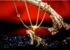 Wholesale-luxury designer rock hip hop jewelry cool titanium steel handsom animal tiger pendant necklace for men
