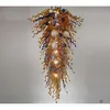 Modern Rectangle Crystal Chandeliers Lighting Murano Glass Large Chandelier Light Fixtures for Kitchen Bedroom Dinner Living Room