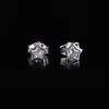 Lindas mujeres niñas pequeñas estrellas Stud Pendiente CZ diamante verano Joyas para Pandora 925 Pendientes brillantes de plata esterlina con caja original