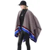 Women Cardigan 130150cm Houndstooth Poncho Cape Spring Autumn Dark Blanket Cloak Pashmina Shawl Darf Outwear Coat Ljja33199751754