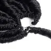 18 "Curly End Dread Lock Crochet Cabelo (24 Raízes / Peça,) Loose End Falso Locs Tranças de Crochê Deusa Locs Extensões de Cabelo
