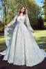 2019 Zuhair Murad Lace Bröllopsklänningar med långa ärmar av axeln Appliqued Bridal Gowns Modest Plus Size Vestido de Novia