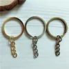 25 mm DIY Metal Split Ring Llavero en blanco Llavero Llavero niquelado Llavero Anillos Mujeres Hombres Oro Bronce Llaveros redondos Accesorios