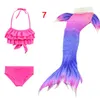 Çocuk YENI Mermaid Mayo Mermaid Tail Mayo Mermaid Mayo Bikini Çocuk yüzme 3 Parça Set fermuar 23 stilleri hediye