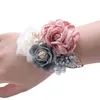 Wedding Bouquets For BridesFlower girls Wrist Flowers Flower Brooch Hand Bouquet for bridesmaid Wedding Accessary Wrist Corsage 74594767