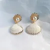 Großhandels-Shell-Ohrringe für Mädchen, niedliche Perlenohrringe, Ornamente, frostiger Stil, Dekorationen, Persönlichkeit, Mode-Ohrringe