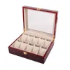 10 Slot Wood Watch Display Box