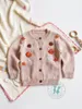 Winter Girl clothes Sweater Cardigan Good Design Stereo Flower Winter Knitted Long Sleeve sweater coat Warm Kids top fall sweaters