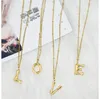 Collana con lettera iniziale Titanio Acciaio inossidabile Oro argento Collana in oro rosa 26 lettere personalizzate Migliori gioielli per donna signora all'ingrosso DHL