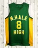 Maglia da basket Wiz Khalifa #8 N. Hale all'ingrosso High School Stitched da uomo cucita Wild Free Green S-3XL