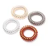 Mixed Solid Color Telephone Wire Cord Hair Tie Girls Women Elastic Hairband Ring Rope Bracelets Jewelr