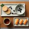 A5 Melamine Bluestone Plate Rectangular Barbecue Meat Sushi Plate Marbling Raw Food Cold Food Snack Dish Restaurant Tableware