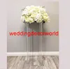Ny stil Mental Acrylic Candle Holders Blomma Vase Rack Candle Stick Wedding Table Centerpiece Event Road Lead Candle Stands Decor0006