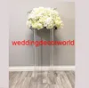 Ny stil Mental Acrylic Candle Holders Blomma Vase Rack Candle Stick Wedding Table Centerpiece Event Road Lead Candle Stands Decor0006