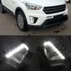 Hyundai IX25 için 2 adet Creta 2014 2015 2016 Sürüş DRL Gündüz Koşu Işık Sis Lambası Röle 12 V LED Gün Işığı Araba Styling