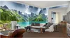Custom photo murals wallpaper 3d mural wallpapers for living room Nature beauty grassland snow mountain 3D whole house background wall paper