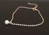 Pendentif perle simulé Bracelet de la cheville Chaîne Chaîne Beach Anklets Foot Bijoux pour Femmes Accessoires 20pcs / Lot A1