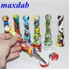 DHL Smoking Mini 14mm Silicone Nectar pipe Kits Titanium Tip quartz nail Food Grade Silicon hand pipe oil rig