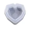 Diamond Heart Soap Mold Candle Formy Silikonowe Elastyczne Formy Ciasteczka Czekolada DIY Decor 3 Rozmiar