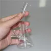 New Design Bongs Hockah Mini Water Pipes 10mm 조인트 비이커 Dab 장비 오일 리그 Ash 포수 Dabber 도구를 가진 Pyrex Glass Bong