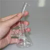 Glazen waterleidingen mini Dab Rig Hookah Bongs met 10 mm gewricht Clear Smoking Blunt Oil Rigs Bowl