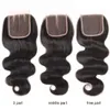 Pejos de pelo virgen brasileño 3 paquetes con cierre de encaje Sin procesar Remy Human Hair Water Body Wave Recto suelto profundo rizado color natural