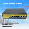 2 + 4 portas 10 / 100mbs Poe Switch Energidor Injector sobre RJ45 Ethernet IEEE 802.3Afat Interruptor para câmeras AP VoIP Energia Built-in 90watt