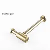 High Quality Brass Body Basin Wast Drain Wall Connection Plumbing P-traps Wash Pipe Bathroom Sink Trap Black/Brushed Gold/Chrome