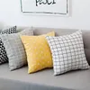 Almohadas de diseñador Cubierta de almohada de lino en blanco para la impresión de transferencia de calor Sofá de color sólido Tiro de la almohada Cubiertas de almohadas de sublimación en blanco