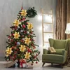 Christmas Decorations 20pc Artificial Flowers For Decoration Glitter Poinsettia Fake DIY Home Wedding Flower Head Christmas1
