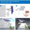 La plus nouvelle lumière extérieure solaire de LED 48LED s IP65 lampe de jardin 800lm crépuscule à l'aube réverbères intègrent ou Installation divisée