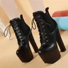 16cm women ankle bootie luxury designer boots platform chunky high heels knight boots motocycle boots come with box size 34 to 40