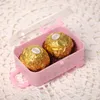 Mini valise boîte à bonbons en acrylique transparent, emballage de bonbons au chocolat, boîte cadeau festive pour fête de mariage, décoration de Table LXL558