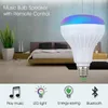 Hot E27 Smart LED-licht RGB draadloze Bluetooth-luidsprekers Gloeilamp Muziek afspelen Dimbare 12W muziekspeler o met 24 toetsen afstandsbediening1863084