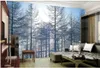 floresta 3D fundo da paisagem pintura de parede papel de parede para paredes 3 d para sala de estar