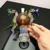 Dubbel Dragon Glass Vattenflaska Glas Bongs Oljebrännare Glas Vattenrör Oljeriggar Rökfritt