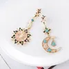 10 coppie orecchini placcati in oro alla moda orecchini adorabile gatto imitazione perla per le donne sole e gioielli della luna