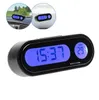 Portable 2 in 1 Car Digital LCD Clock & Temperature Display Auto Dashboard Clocks Backlight Electronic Screen Clock with Battery