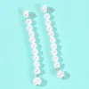 Wholesale- pearl beaded dangle earrings for women luxury designer pearls beads long danlging earring western fashion white jewelry love gift