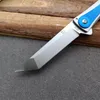 Högkvalitativ 2020 Ny kullager Flipper Folding Kniv D2 Stone Wash TANTO BLADE T6-6061 + Rostfritt stålhandtag EDC Pocket Knives